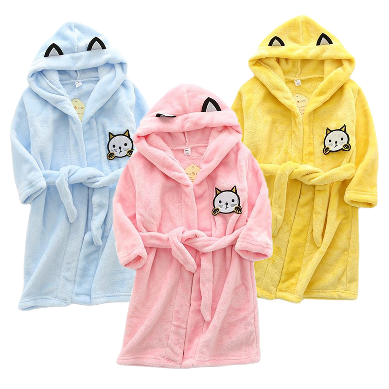 Winter Clothing Baby Girl - Bambini Del Fumetto Gatto Vestaglie Nuovo