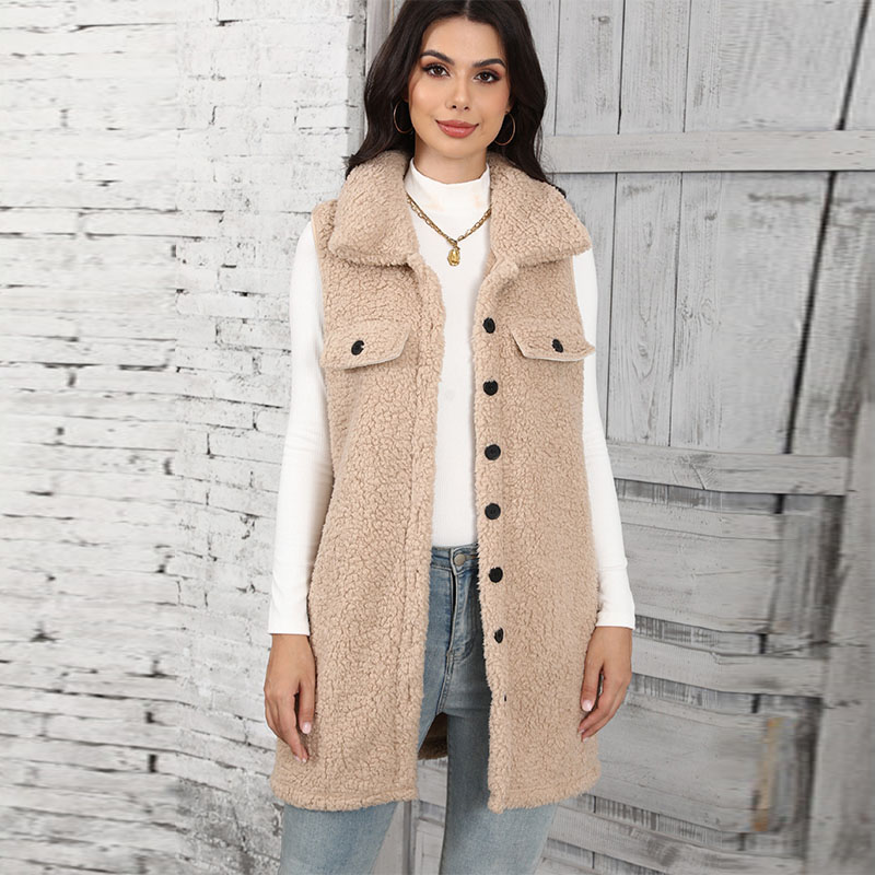Winter Clothing On Sale Women'S - Gilet da donna in peluche di