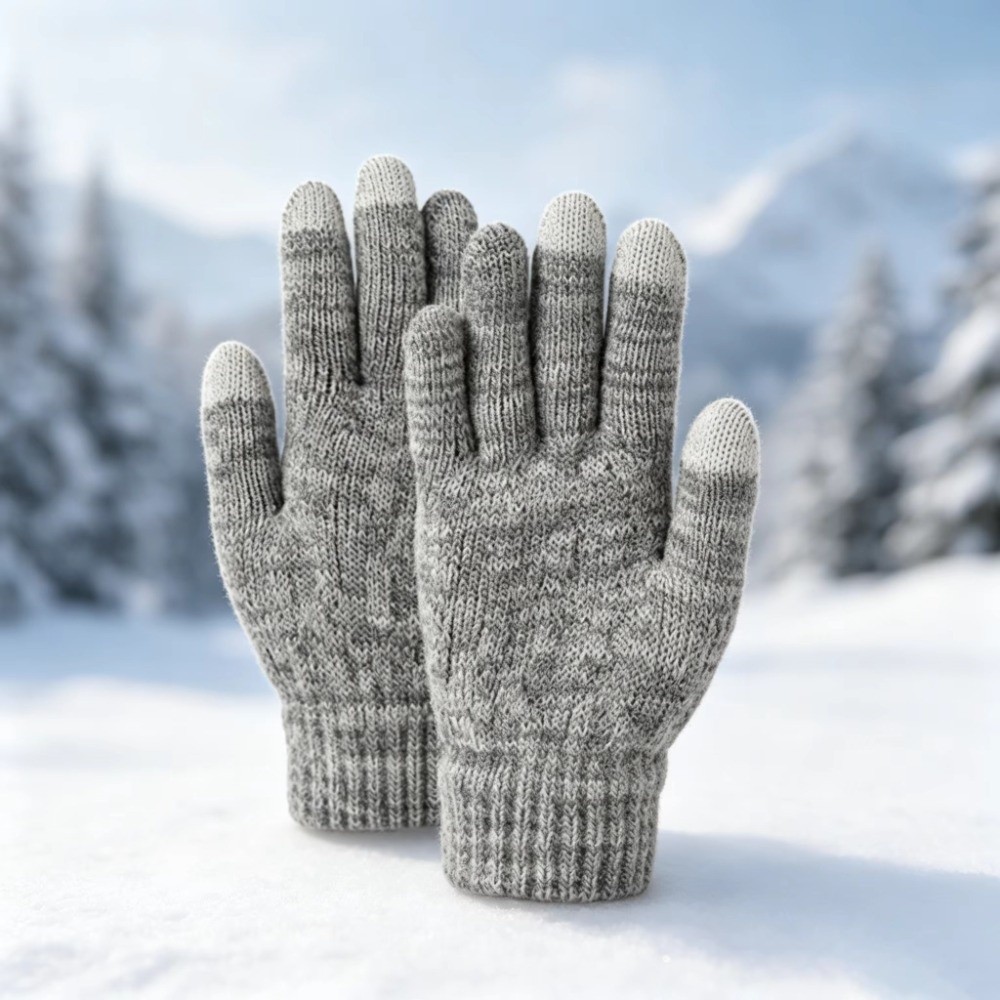 Knit Glove Touch Screen - Set 2 Pezzi Cappello e Guanti