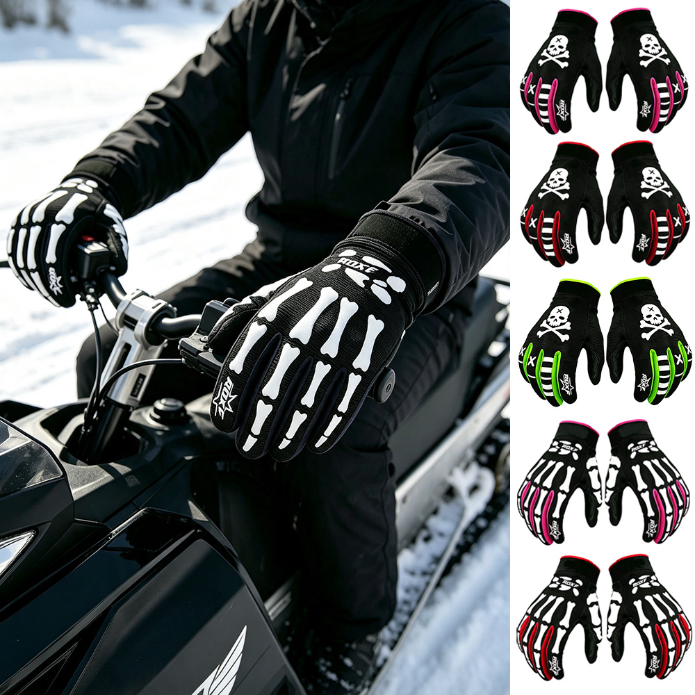 Knit Glove Touch Screen - Guanti Protettivi Antiscivolo per Motoslitta, Guanti
