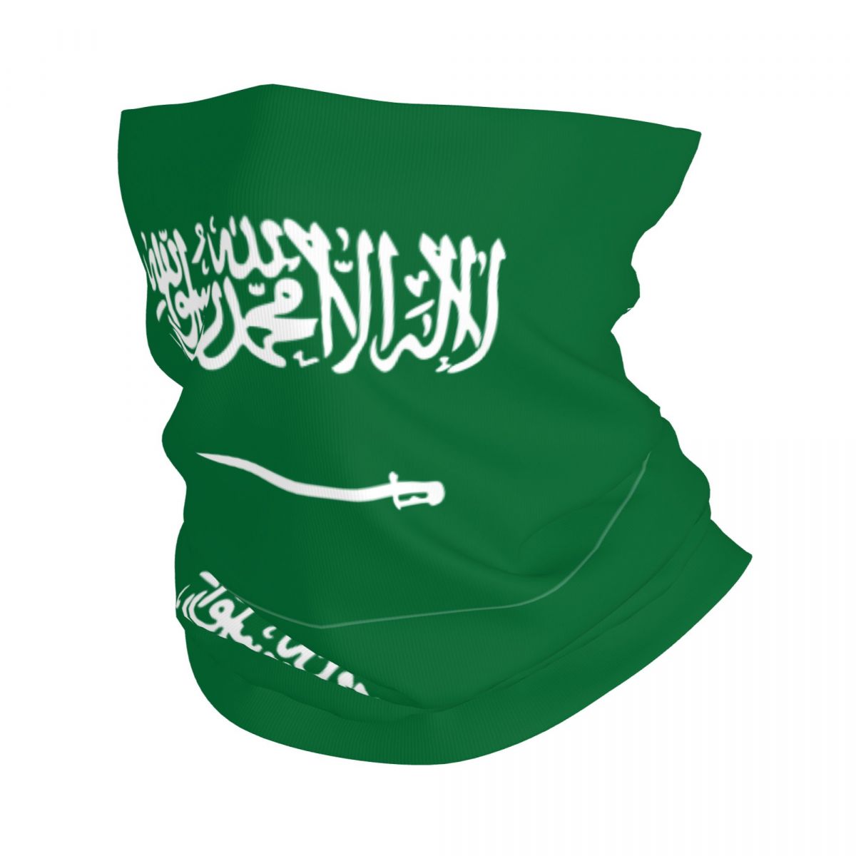 Wool Balaclava Knit - Arabia saudita Flag Bandana Neck Cover