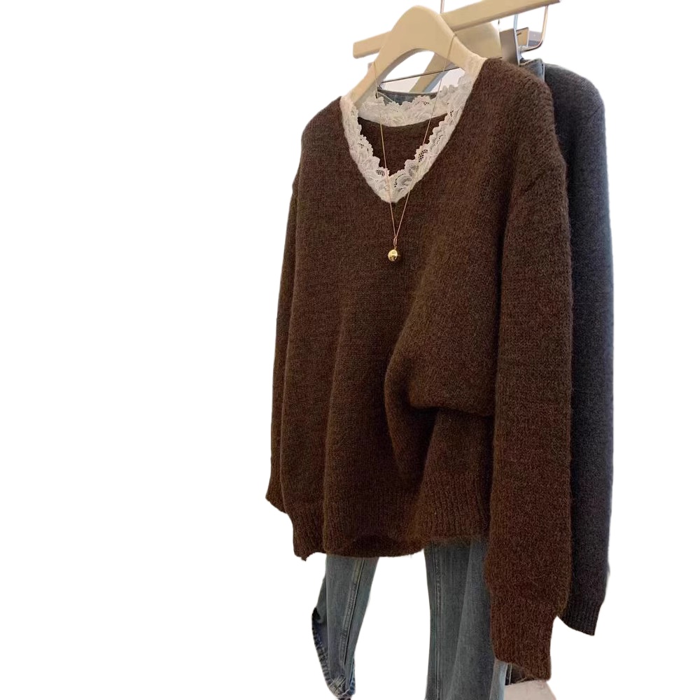 Winter Clothing Colors 2026 - Maglione in maglia con pizzo a