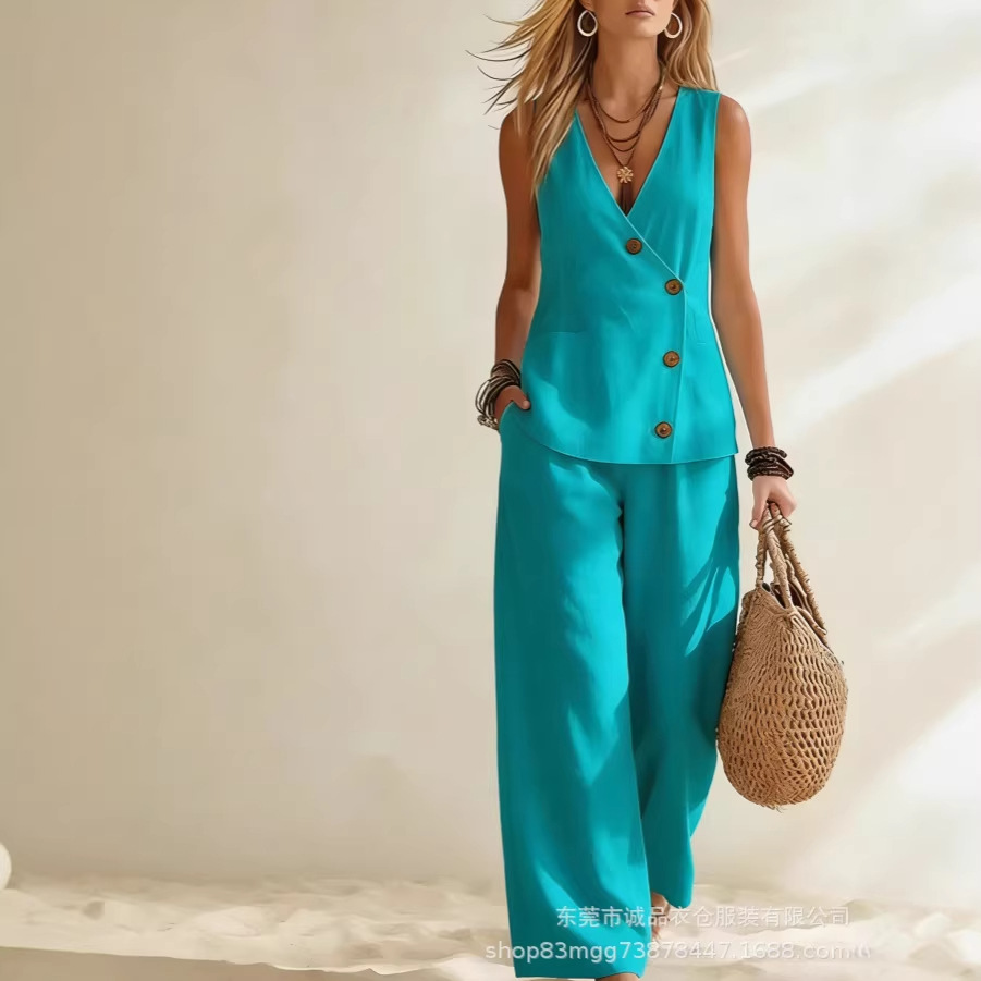 Winter Clothing Sale - Completo Estivo da Donna con Scollo
