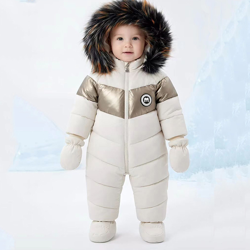Winter Clothing Baby Girl - Tutina Invernale per Neonati con Guanti,