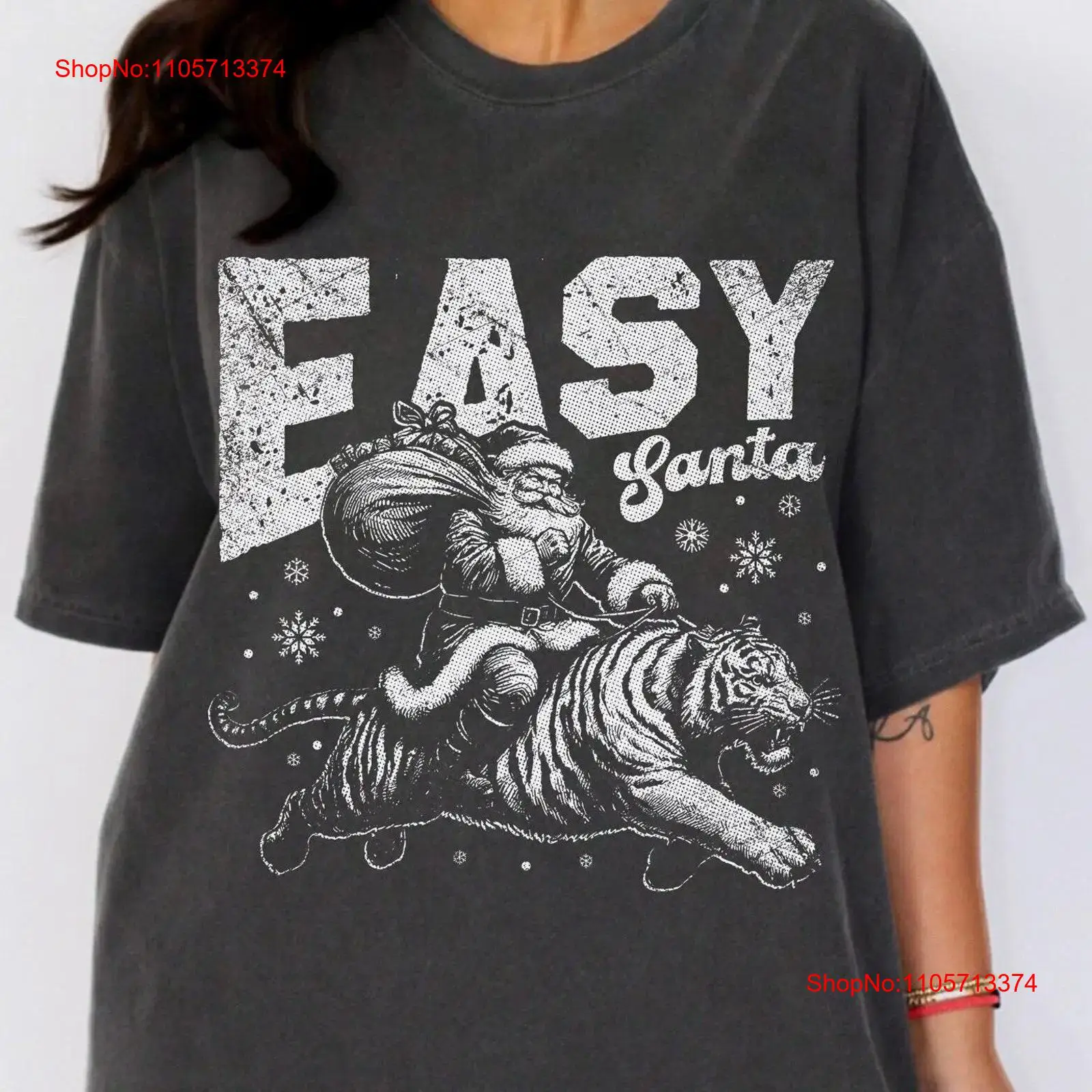 Winter Clothing Meme - Maglietta Easy Santa Tiger Fun for