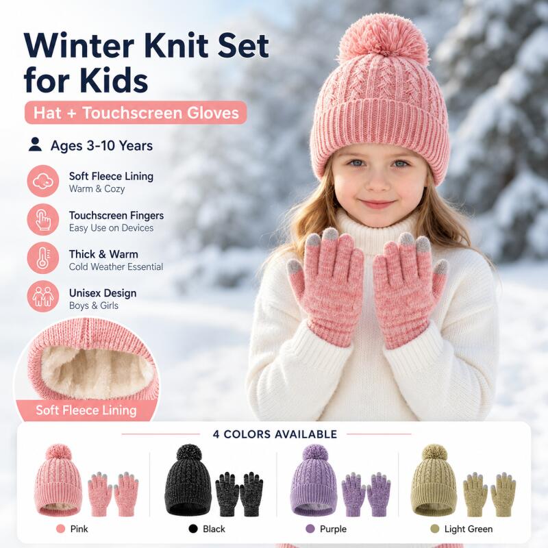 Set di cappello invernale in m - Knit Glove Touch Screen recensione e prezzo
