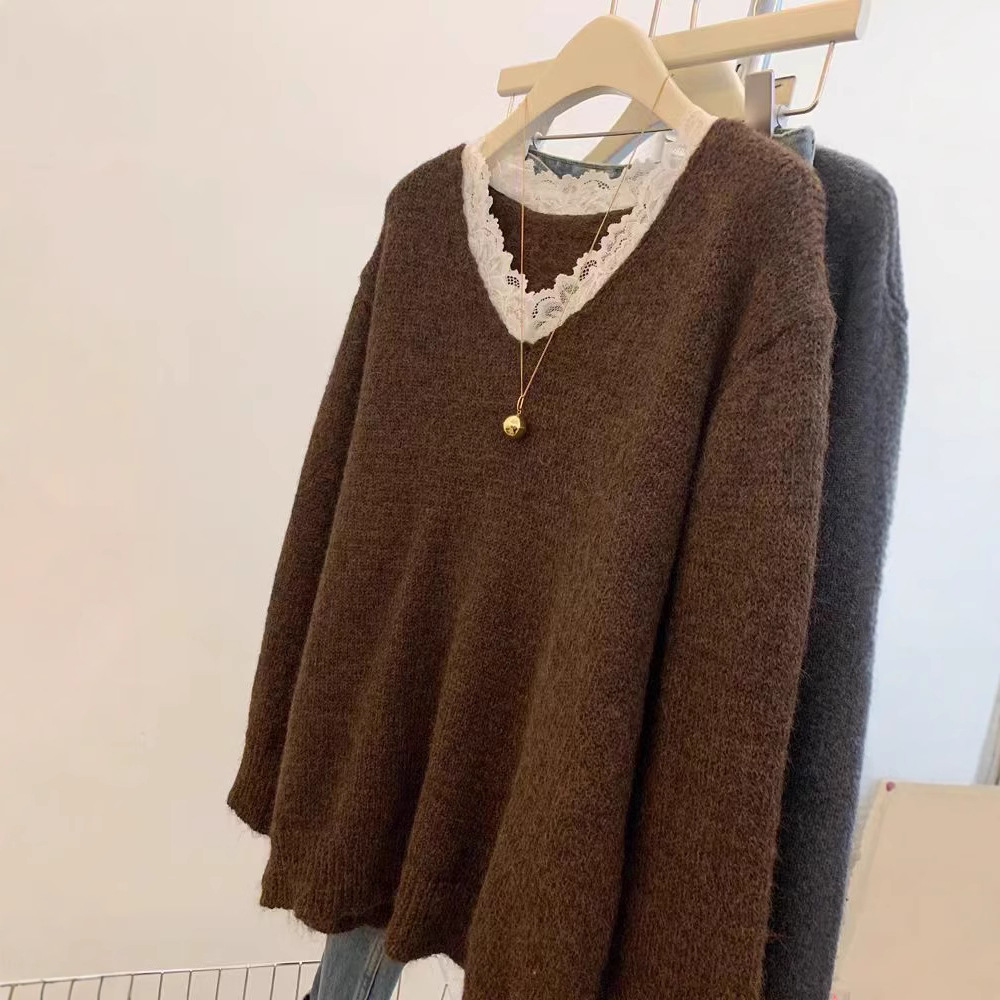 Maglione in maglia con pizzo a - Winter Clothing Colors 2026 recensione e prezzo