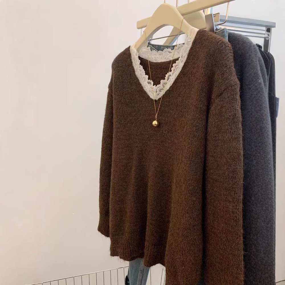 Maglione in maglia con pizzo a - Winter Clothing Colors 2026 recensione e prezzo